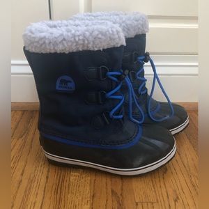 Sorel Youth Big Kids Navy Blue/Black Waterproof Boots Sz 6